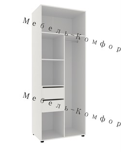 ШКАФ 2-ДВ. БЕЛЫЙ\КАМЕНЬ