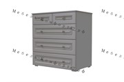 Комод 5ящ. "ОЛИМП" антрацит